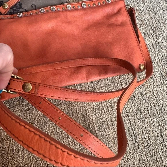 Campomaggi Bag New Free People Purse crossbody orange studded - Picture 3 of 11